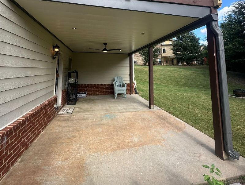 Deck construction and railing details for Dunwoody Georgia home