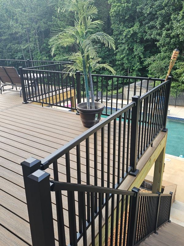 Custom deck and outdoor living space for a Johns Creek Georgia home