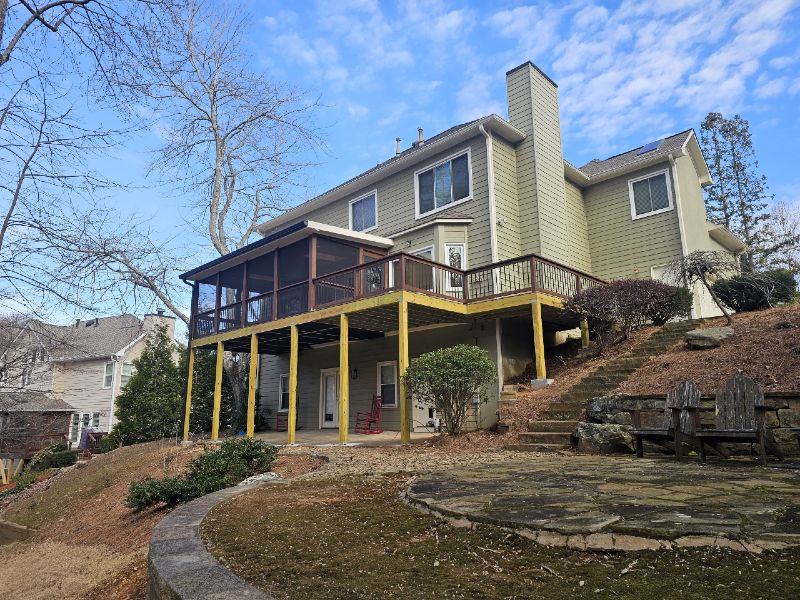 Backyard deck layout for Johns Creek outdoor living