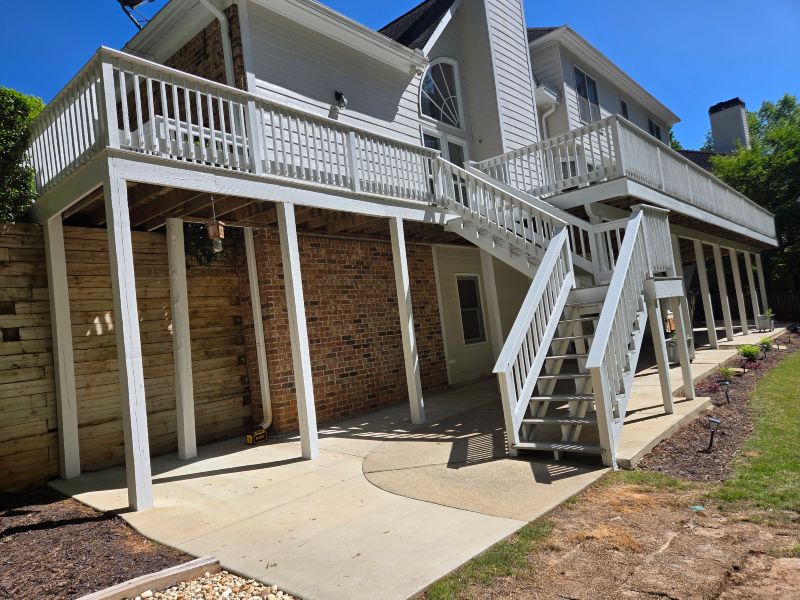Deck railing details for Johns Creek home