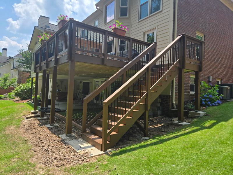 Custom deck and outdoor living space for a Kennesaw Georgia home