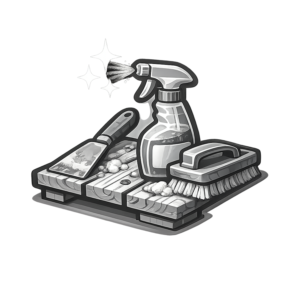 Deck cleaning and preparation icon