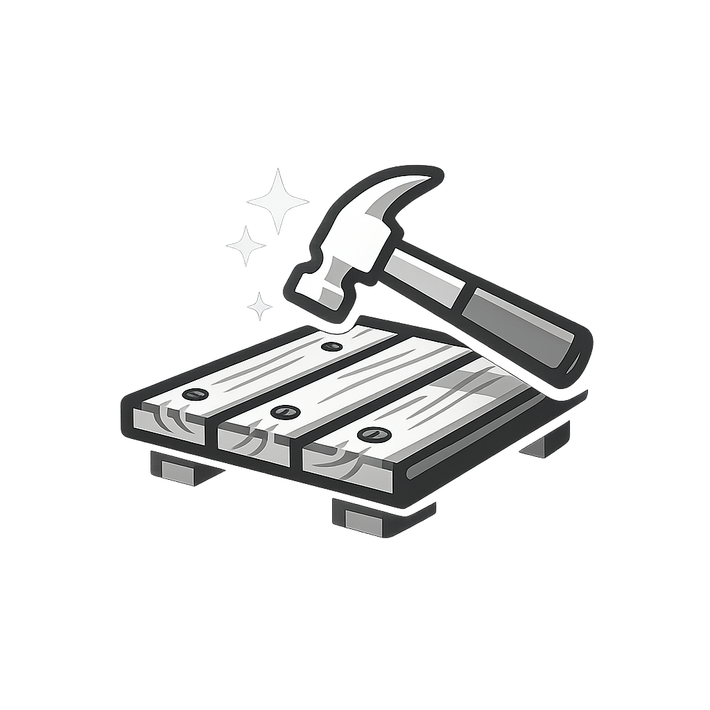 Deck board replacement and surface repair icon