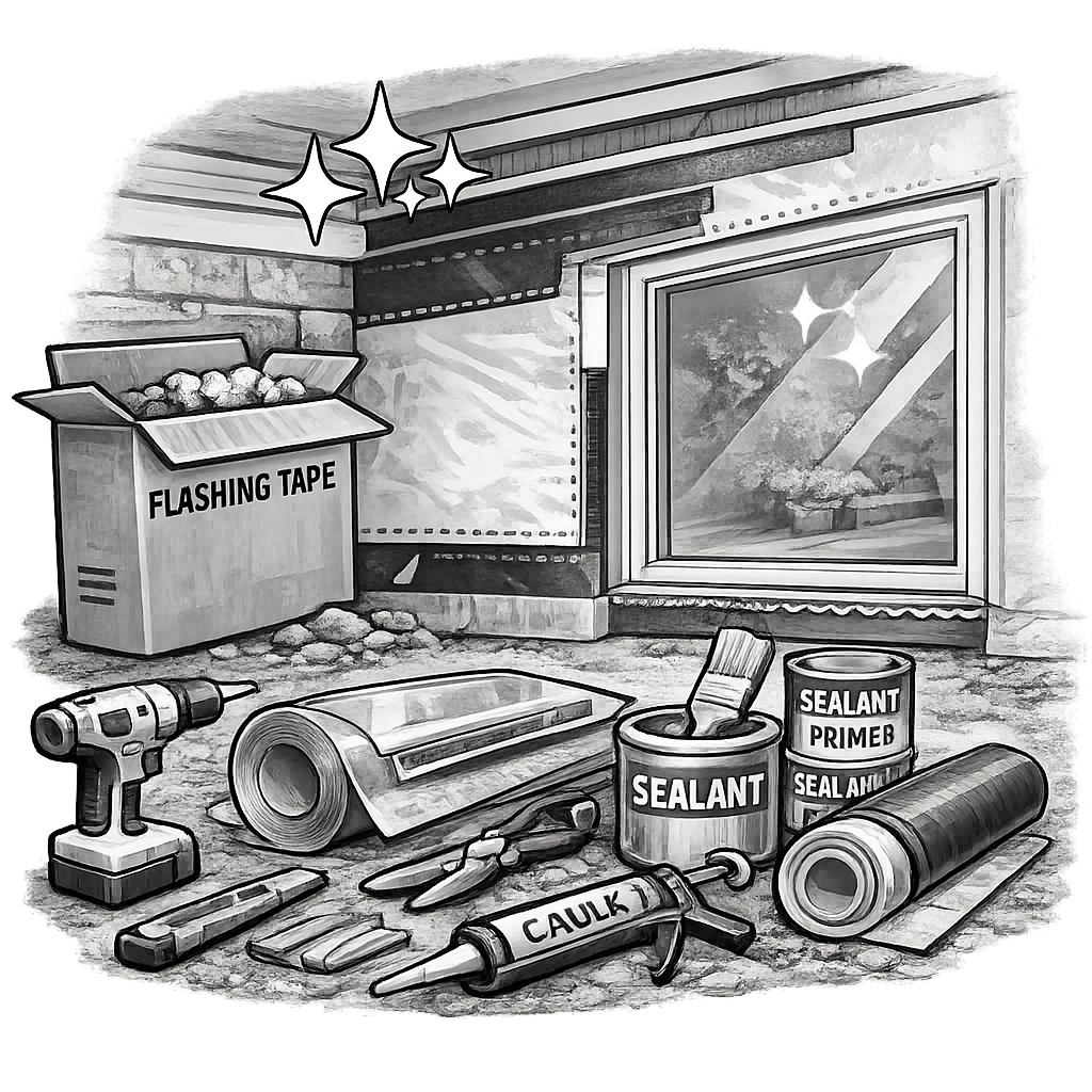 Flashing and sealing icon