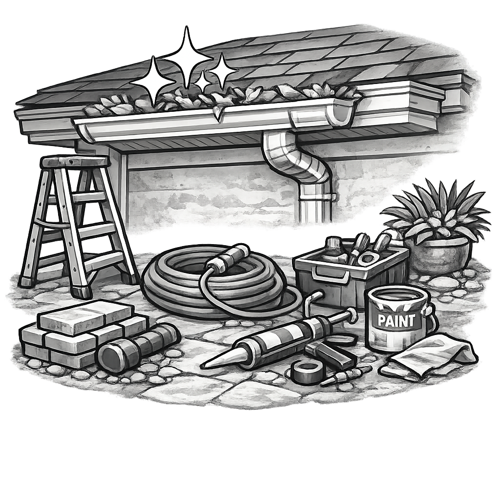 Gutters and exterior trim services icon